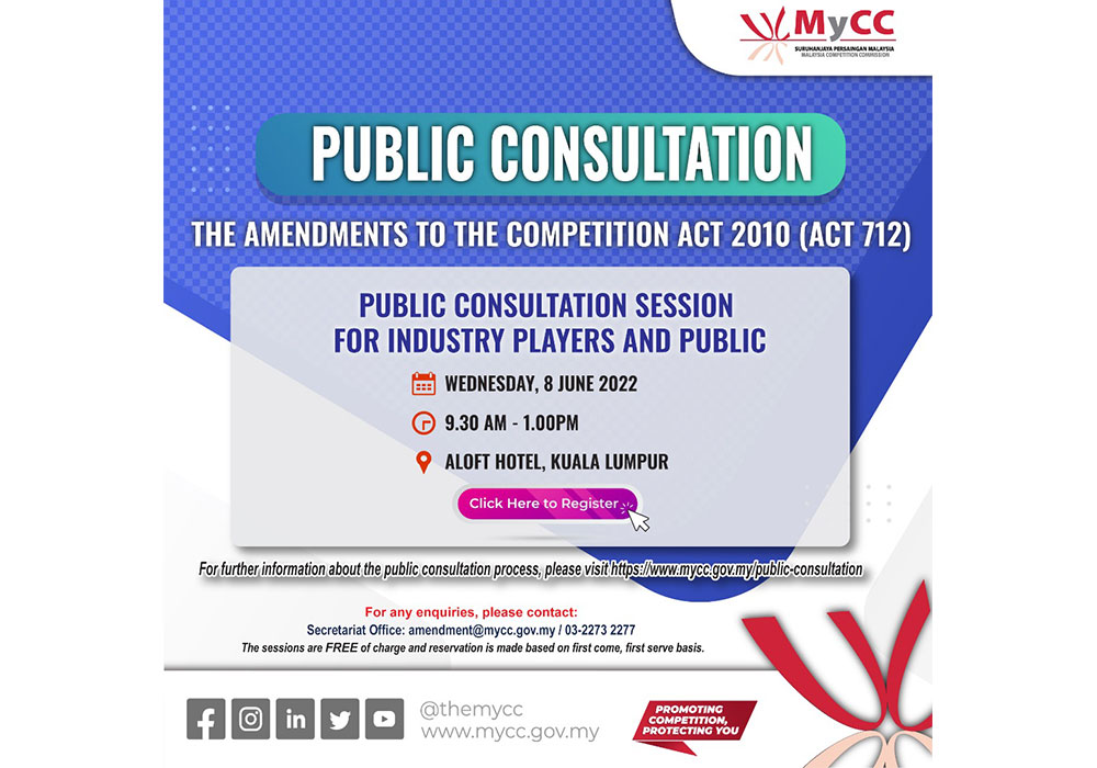 Public Consultation - The Amendments to the Competition Act 2010 (Act 712)