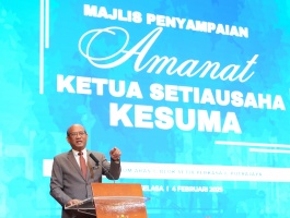 Majlis Penyampaian Amanat YBhg. Datuk Azman Bin Mohd Yusof, KSU KESUMA Kepada Pusat Tanggungjawab (PTI) Di Bawah KESUMA - Tipuan Bida dalam Perolehan Awam